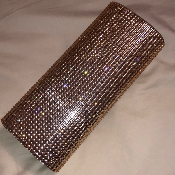 😍 Rose Gold Rhinestone Clutch - Picture 3 of 6